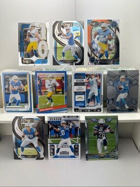 Justin Herbert Chargers lot of 10 w/ Alt and Gordon rookies/Khalil Mack prism